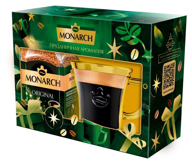 

Кофе растворимый Jacobs Monarch подарочный набор с кружкой c рисунком 95г