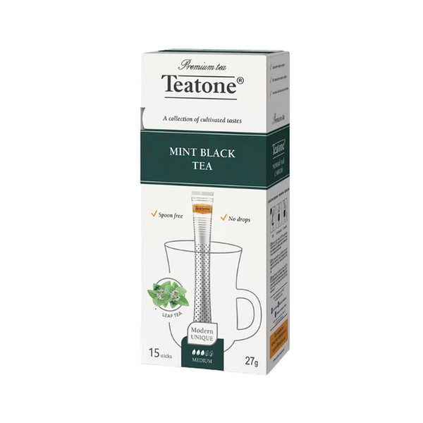 Чай черный Teatone с ароматом мяты в стиках 15 шт., Россия