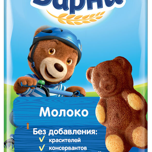 Пирожное бисквитное Барни с молочной начинкой