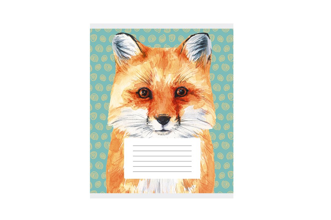 

Тетрадь школьная Listoff Зверята А5 24 листа в клетку на скрепке в ассортименте