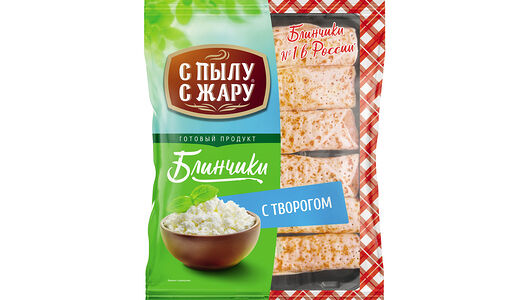Блинчики быстрозамороженные С пылу С жару с творогом, 360г