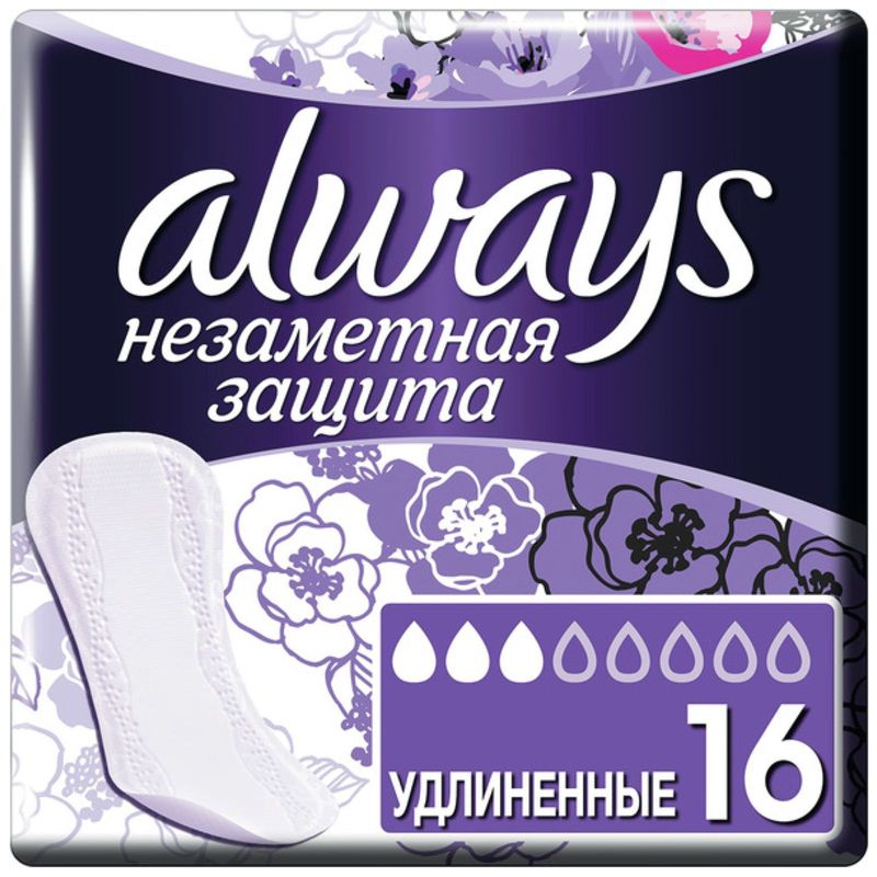 

Прокладки Always Незаметная защита ежедневные удлиненные 16 шт.