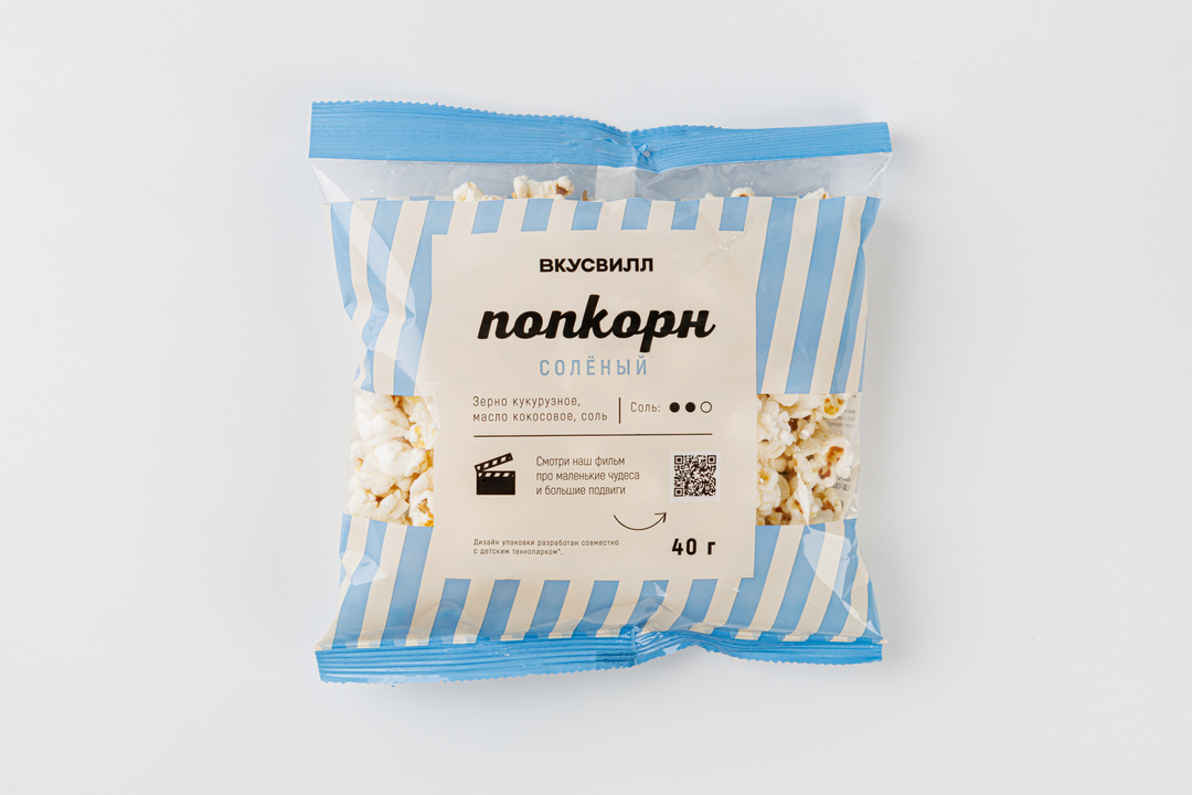 

Попкорн ВкусВилл соленый 40 г