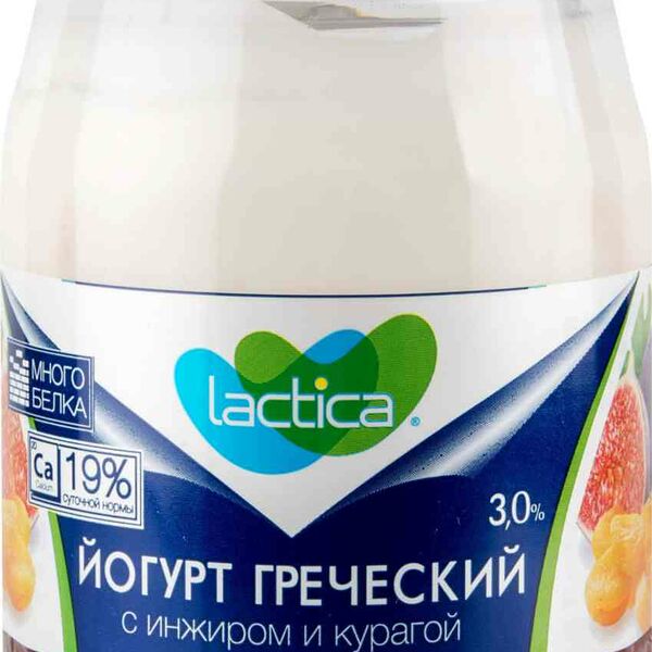 Йогурт греческий Lactica с инжиром и курагой 3%