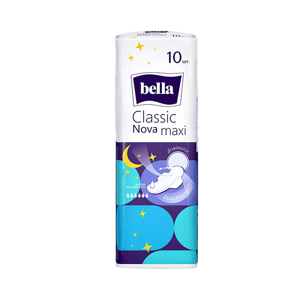 Прокладки Bella Classic Nova Maxi Drainette 10 шт 