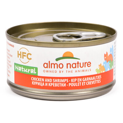 Консервы для кошек Альмо Нейчер (Almo Nature) ЭйчЭфСи Натуральный с курицей и креветками (HFC Natural Chicken and Shrimps) 100 г