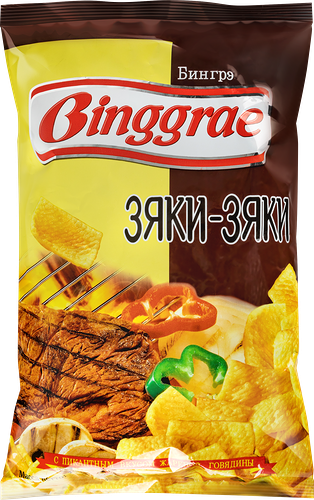 Чипсы Binggrae Зяки-Зяки с пикантным вкусом жареной говядины 130 г