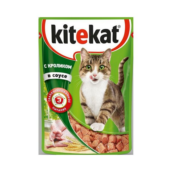 Китекат нежный кролик в соусе 85г