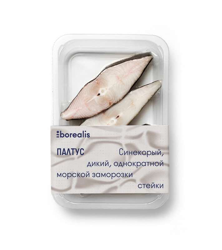 

Палтус Borealis синекорый стейк замороженный, 400 г