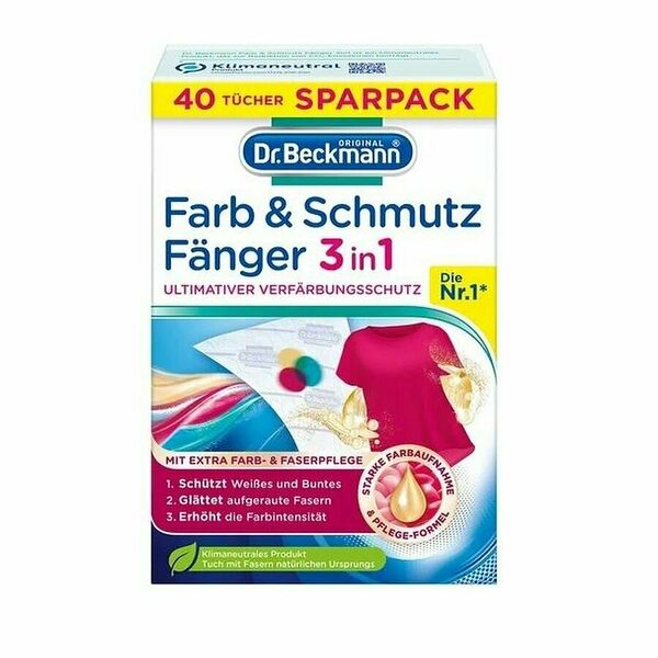 Салфетки-ловушки для цвета и грязи Dr. Beckmann All in 1, 40 шт.