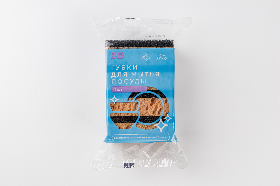 

Губки для мытья посуды, 4 шт