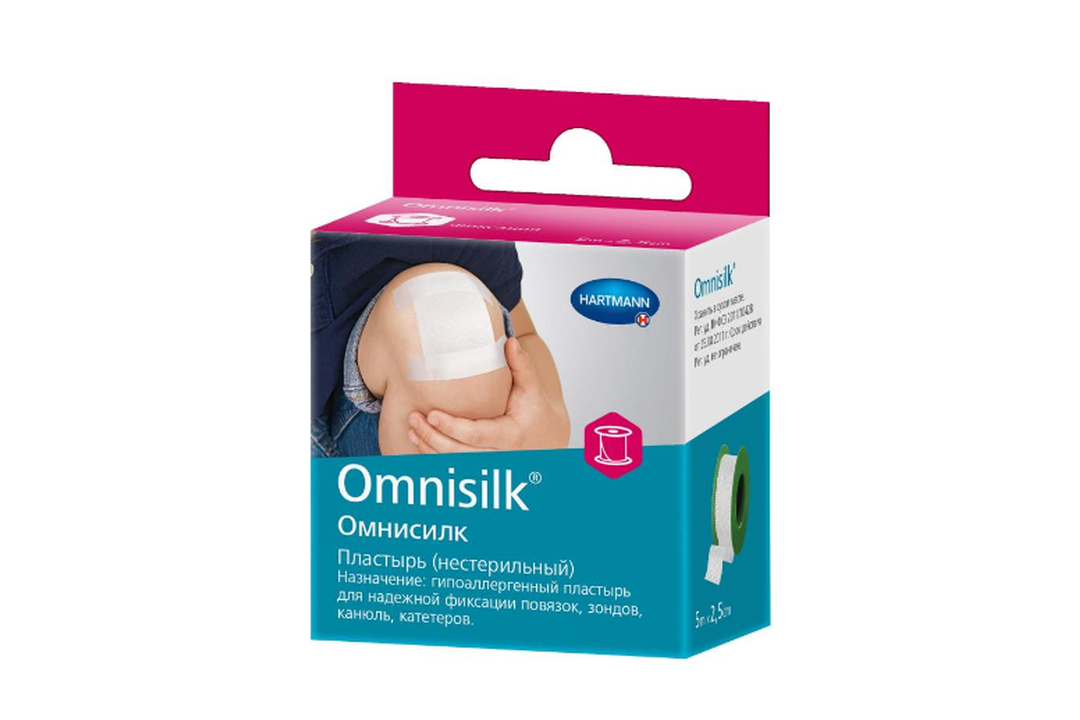 

Пластырь Omnisilk гипоаллергенный из шелка белый 5 см х 5 м