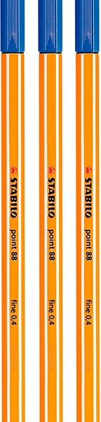 Набор ручек Stabilo Point88 капиллярные синие 3шт