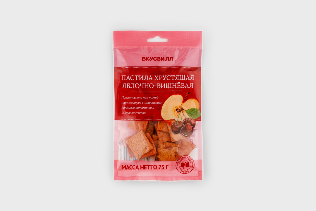 

Пастила яблоко-вишня хрустящая