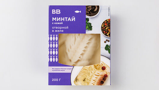 Минтай с кожей отварной в желе ВкусВилл