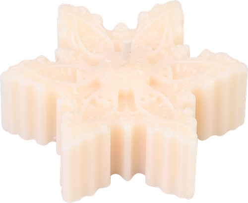 Свеча HOMECLUB Снежинка, 7,9х7,9х2,6см