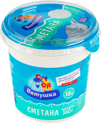 

Сметана Вятушка 18% 360 г