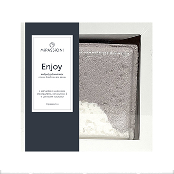 

Бомбочка для ванны Mipassion Enjoy квадратная Амбра-дубовый мох 155 г