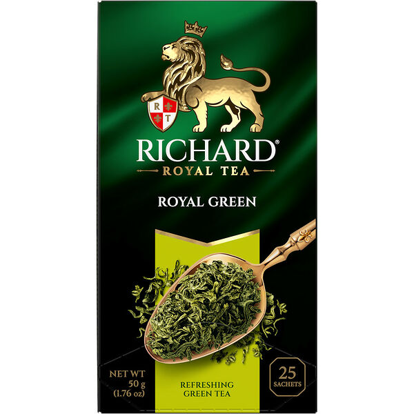 Чай зелёный байх. RICHARD Royal Green вес 50г (25*2г)