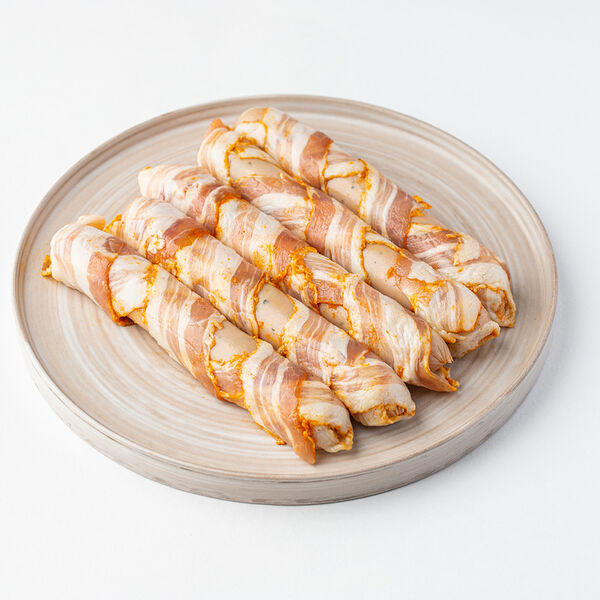 Колбаски Для жарки в беконе с сыром