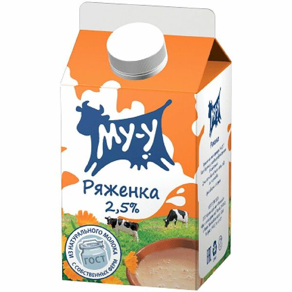 Ряженка Му-у 2.5%, 450 г