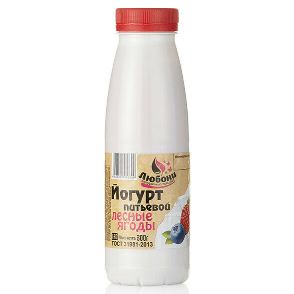 Йогурт питьевой Любони лесные ягоды 1%