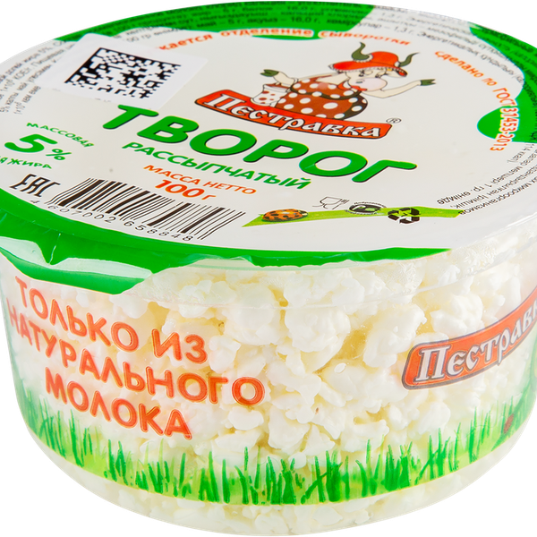 Творог Пестравка 5%, без змж, 100г