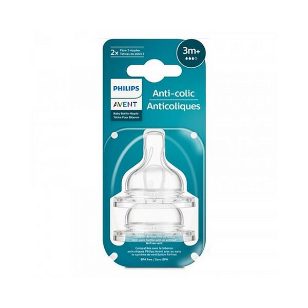Соска Anti-colic, 3 мес.+, 2шт поток 3/4