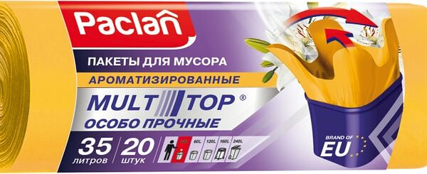 Мешки для мусора Paclan Multitop Aroma 35л 20шт