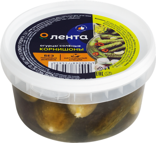 

Огурцы соленые Лента Корнишоны 500 г