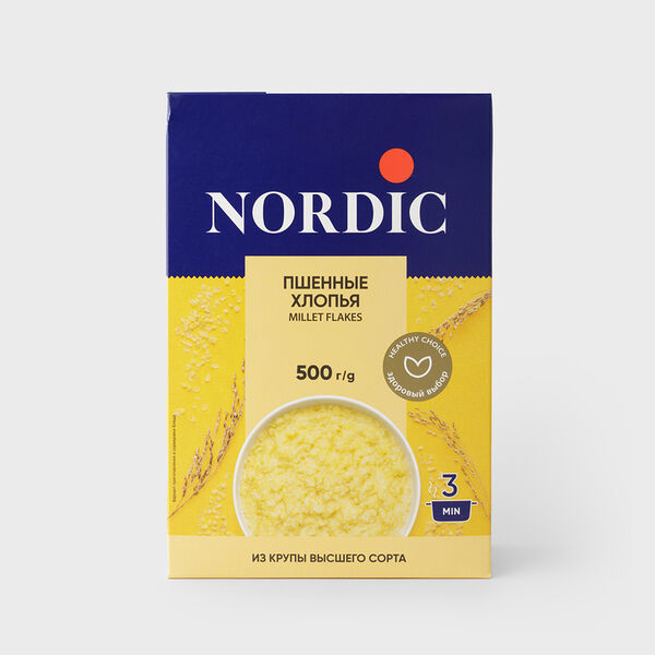 Хлопья Nordic пшенные 500 г