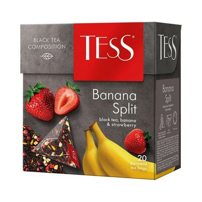 Чай черный Tess Банана Сплит с аром клуб и банана и раст комп байх с/я 20п*1,8г 36г