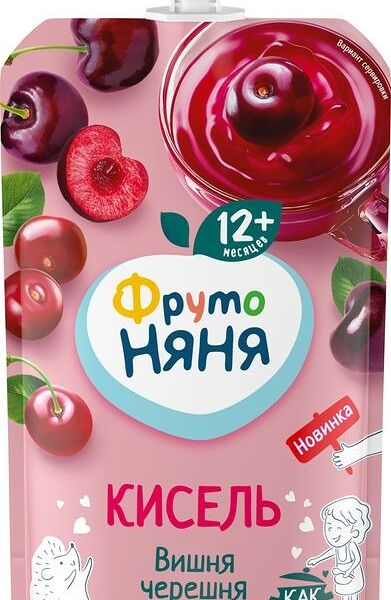 Кисель ФрутоНяня из вишни и черешни, 130г