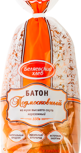 Батон Хлеб Подмосковный нарезанный