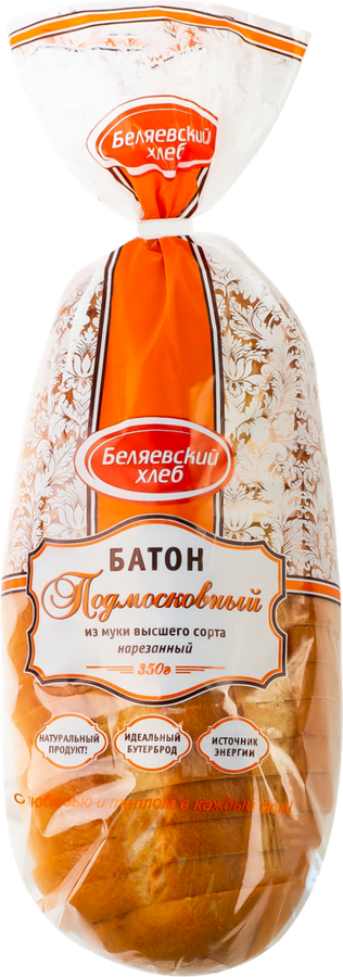

Батон Хлеб Подмосковный нарезанный