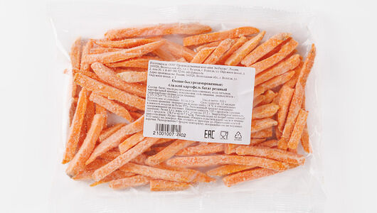 Сладкий картофель батат резаный брусок, быстрозамороженный 