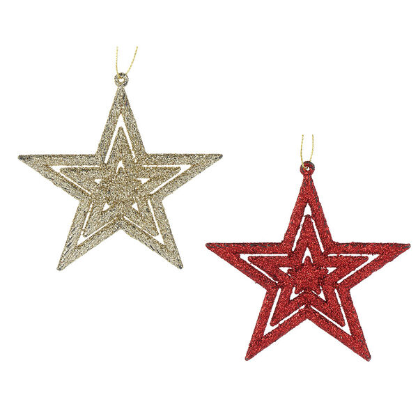 Сноу бум набор елочных украшений, 3 шт, звезды, 9,5 см