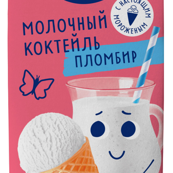 Коктейль молочный Большая Кружка Пломбир 3%, 200мл