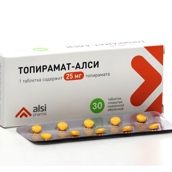 Топирамат-Алси таблетки 25 мг 30 шт