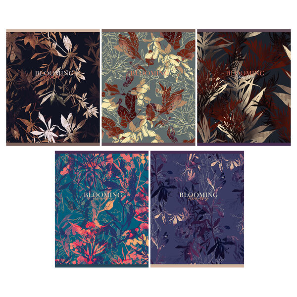 Тетрадь Greenwich Line Bloom, А5, 48 листов, в клетку, в ассортименте, 1 шт