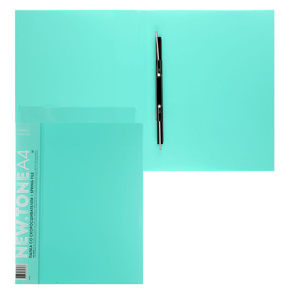 Папка Hatber Premium NEWtone Pastel пластиковая А4 с пружинным скоросшивателем и карманом, 1 шт