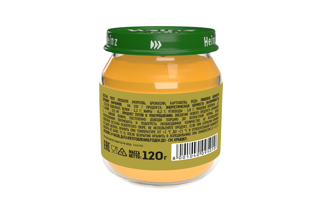 

Овощное пюре Heinz Овощной микс, с 5 месяцев 120 г