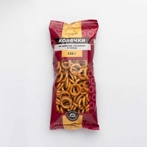 Колечки со свеклой, чесноком и солью