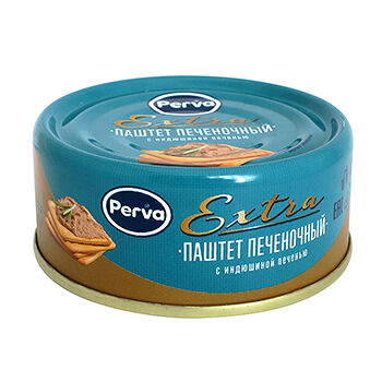 Паштет печёночный Perva Extra с индюшиной печенью, 90г