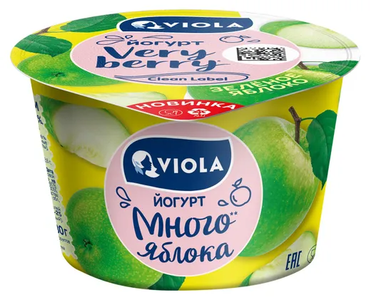 

Йогурт Viola Very Berry с зеленым яблоком 2.6% БЗМЖ 180 г