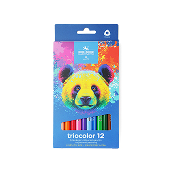 

Карандаши цветные KOH-I-NOOR TRIOCOLOR BEAR 12 цветов, картонная упаковка, Чешская республика