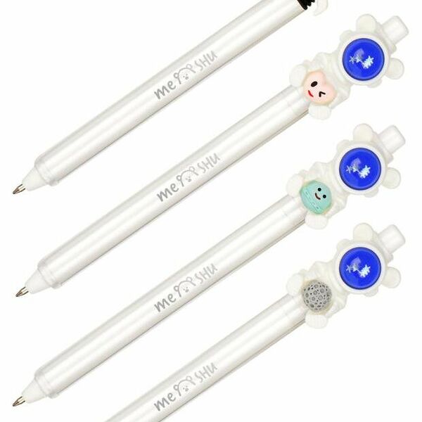 Ручка шариковая автоматическая Meshu Spaceman синяя 0,7 мм, 1 шт в ассортименте