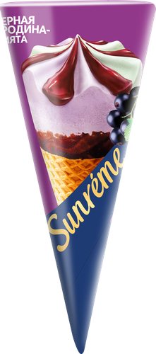 

Мороженое рожок Sunreme черная смородина и мята 78 г