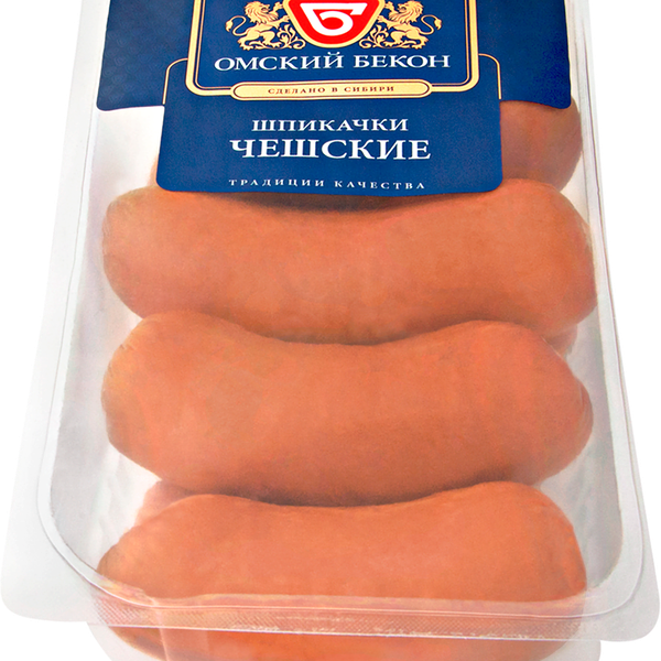Шпикачки ОМСКИЙ БЕКОН Чешские з/с вес до 1.2 кг