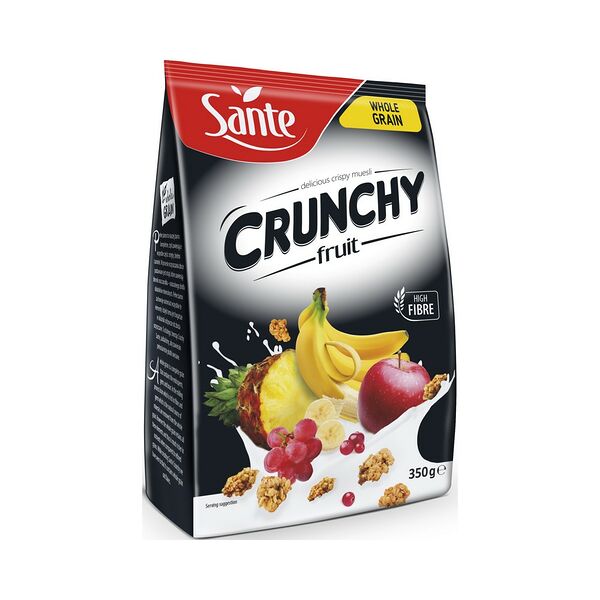 Хлопья хрустящие зерновые Crunchy Санте с фруктами 350г